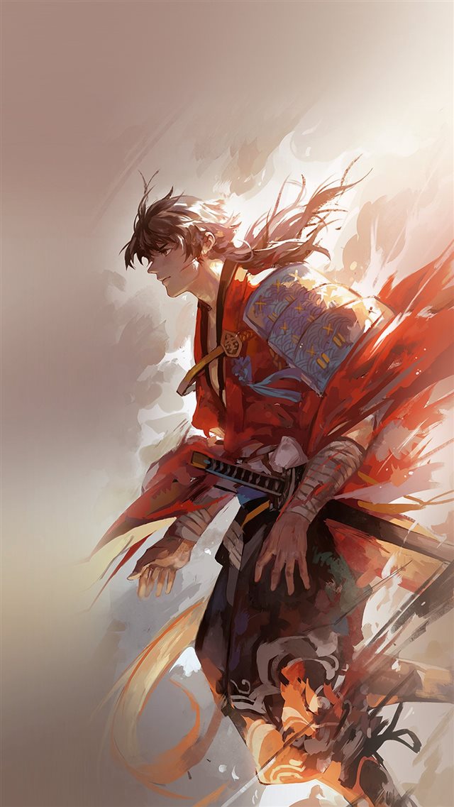 Hanyijie Hero Red Handsome Illustration Art Anime iPhone 8 wallpaper 