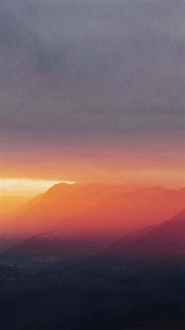 Mountain Sunset Cloud Nature iPhone 8 wallpaper 