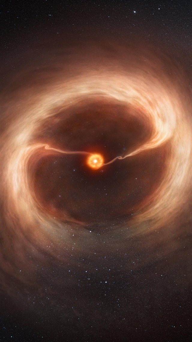 Space Stars Black Holes Circles iPhone 8 wallpaper 
