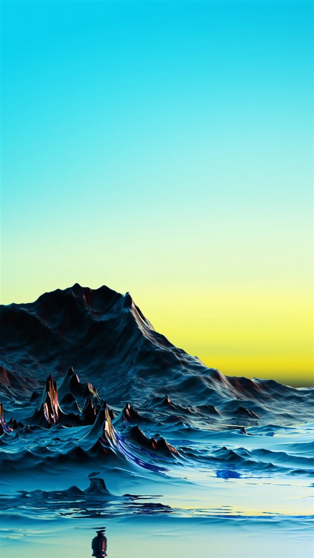 Pure Design Mountains Surface Landscape iPhone 8 wallpaper 