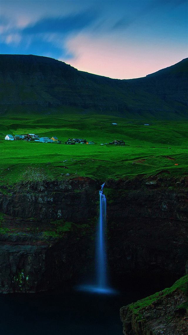 Fresh Vitality Country Pretty Little Waterfall iPhone 8 wallpaper 