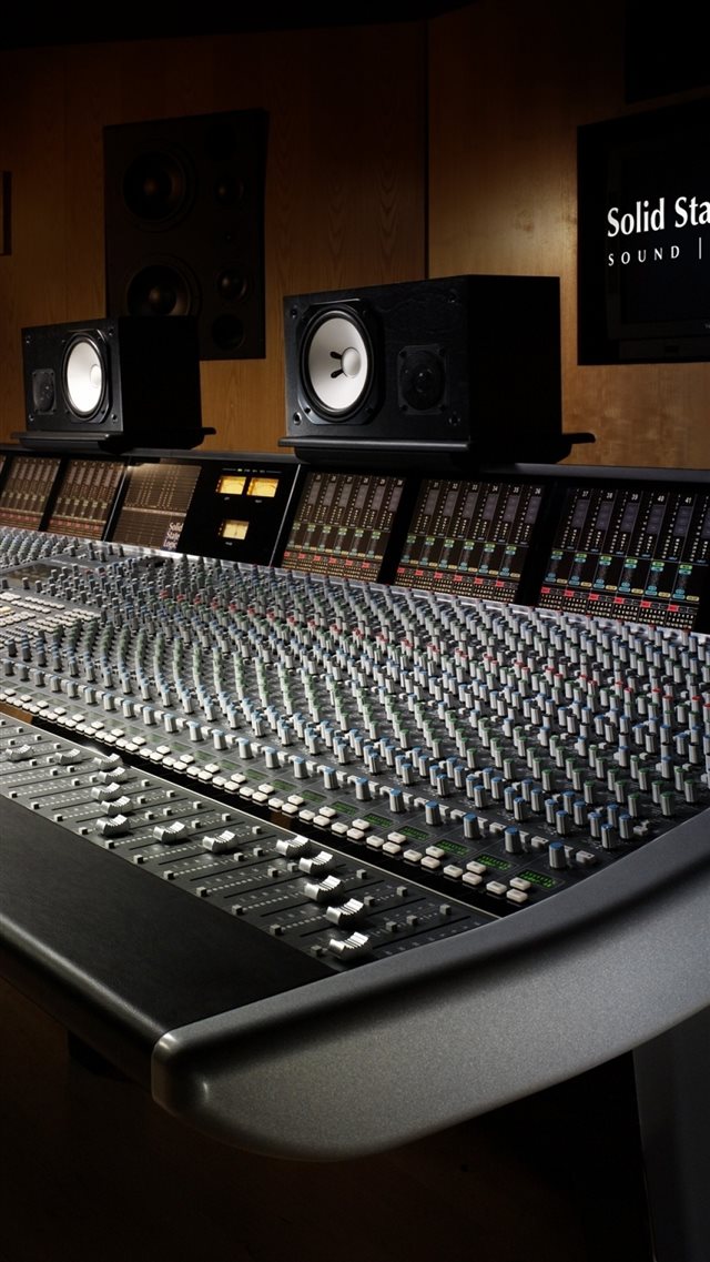 Sound Recording Studio Equipment iPhone 8 wallpaper 