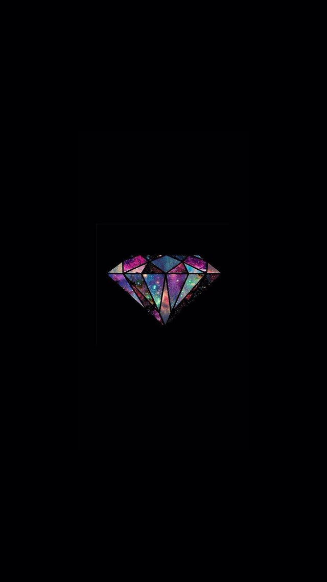 Diamond Universe Minimal Illustration  iPhone 8 wallpaper 
