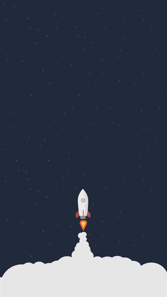 Rocket Liftoff Illustration iPhone 8 wallpaper 
