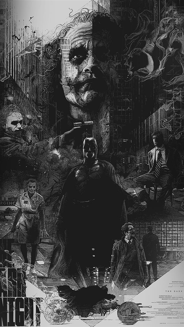 Joker Batman Poster Film Hero Illustration Art iPhone 8 wallpaper 