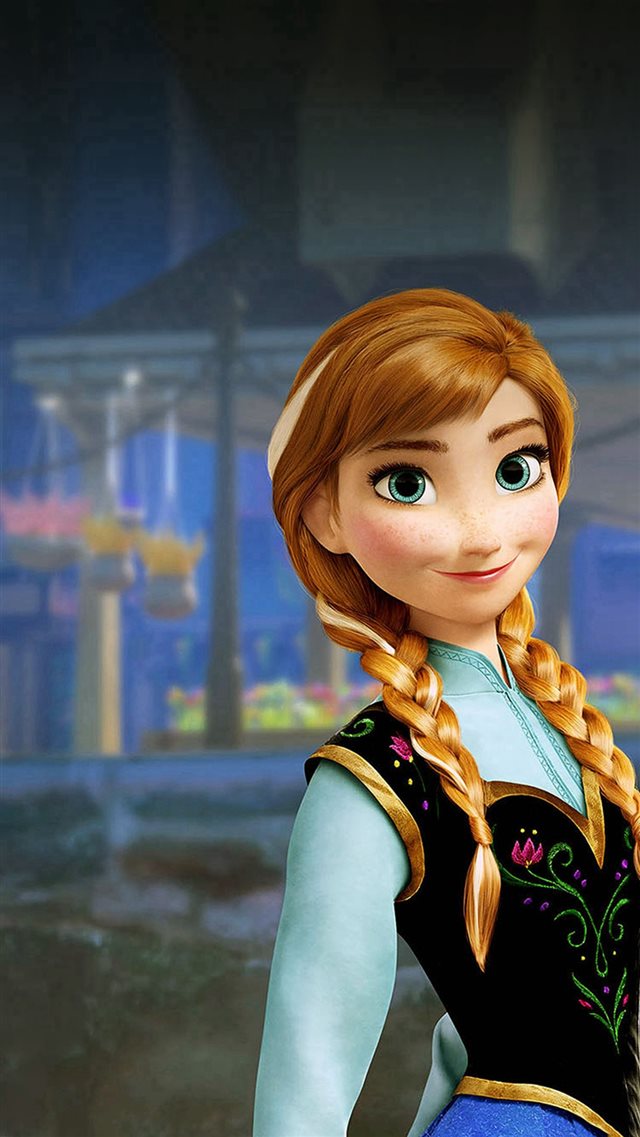 Anna Frozen Disney Movie Illustration iPhone 8 wallpaper 