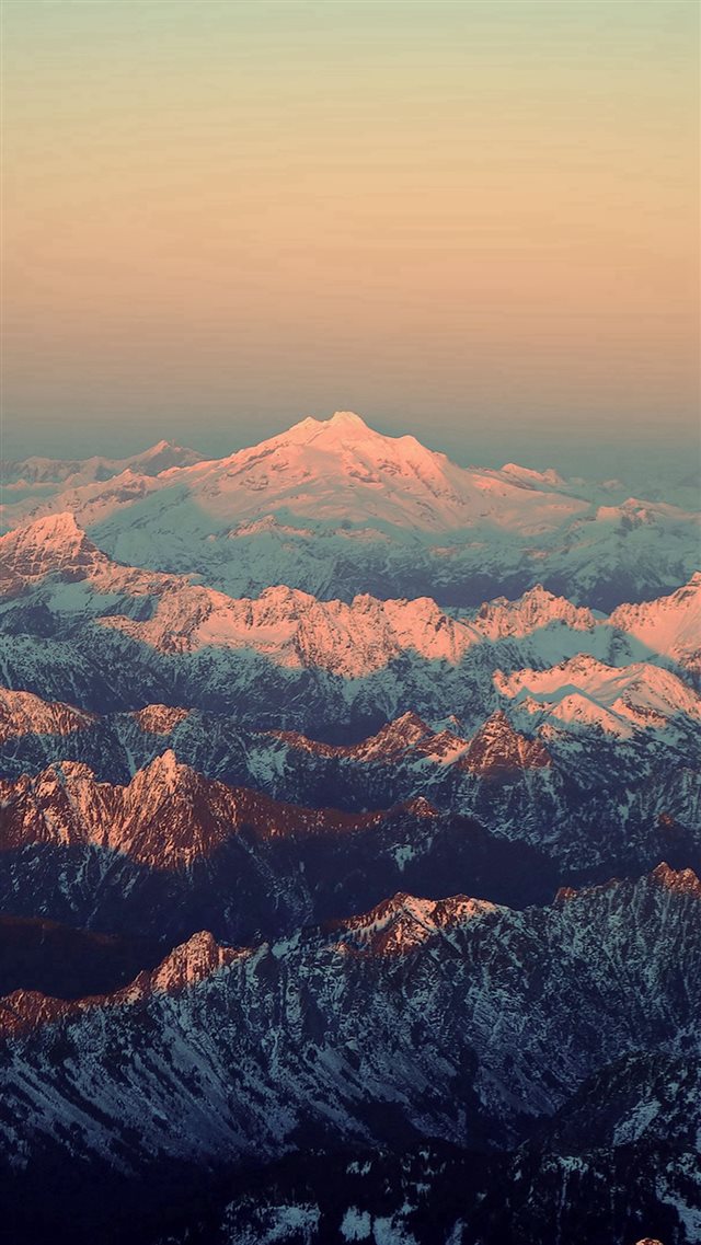 Mountain Blue Snow In Sunset Shadow Nature iPhone 8 wallpaper 