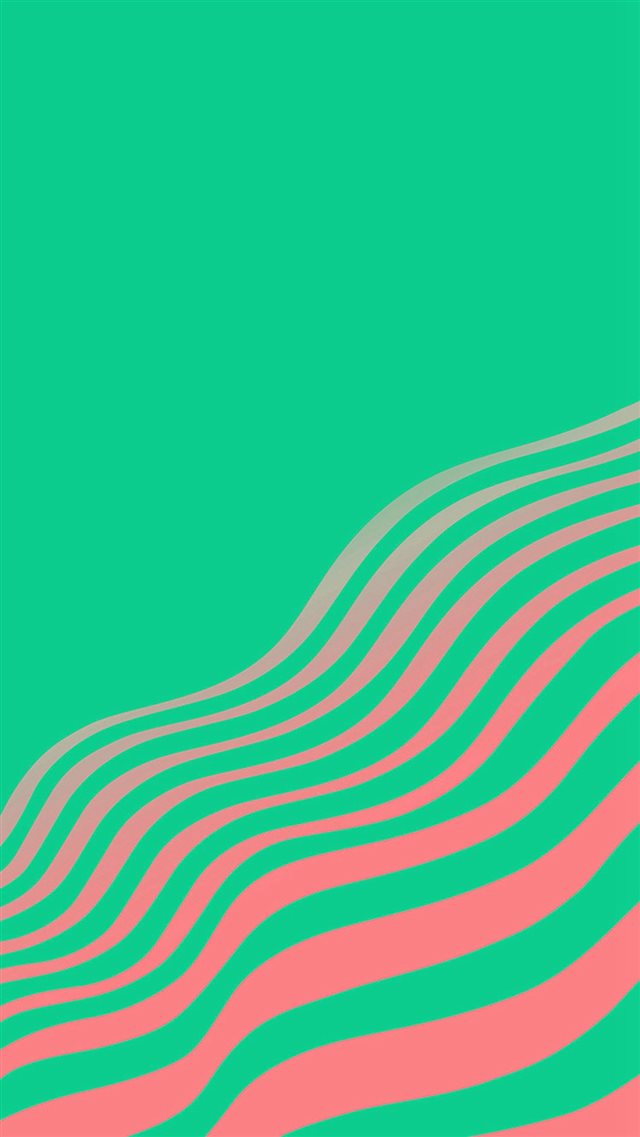 Line Simple Minimal Curve Pattern Green iPhone 8 wallpaper 