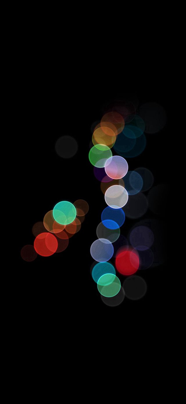 Apple Bokeh Dark Rainbow Art Illustration iPhone X wallpaper 