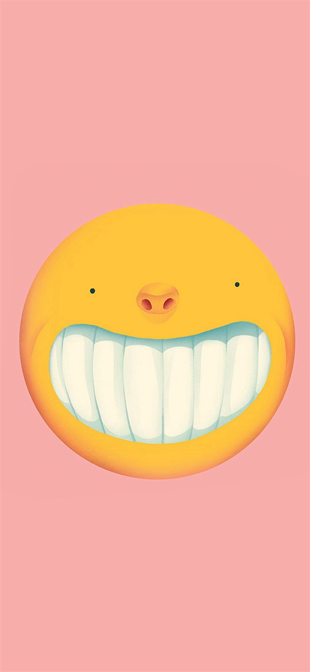 Smile Love Pink Cute Illustration Art iPhone X wallpaper 
