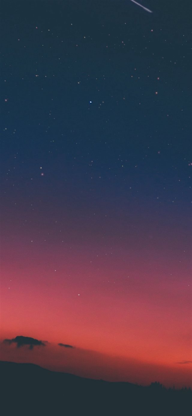 Night Sky Sunset Pink Nature iPhone X wallpaper 