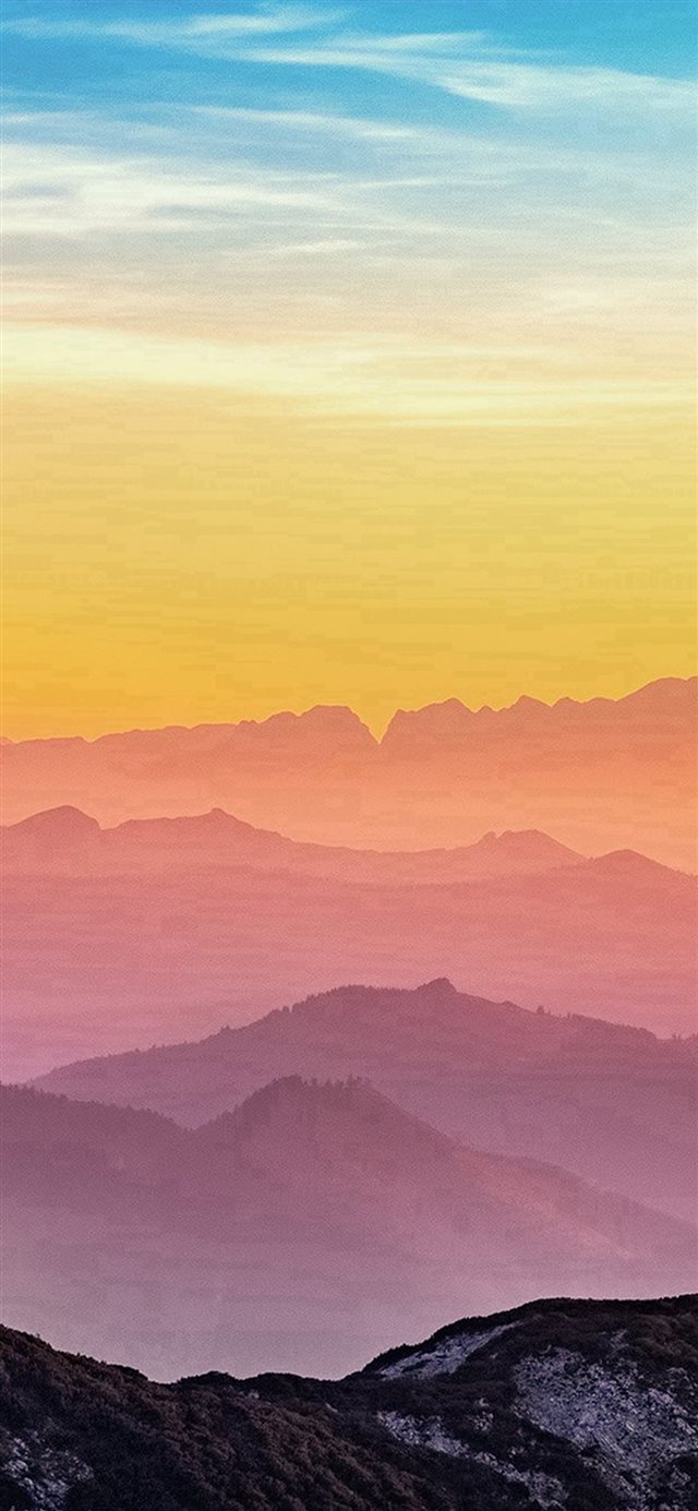 Rainbow Mountain Color Nature iPhone X wallpaper 