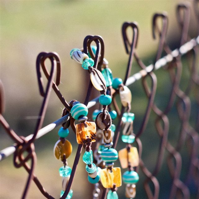 Fence Jewelry Macro Bracelet Beads Background Nature Moods Accessory Net iPad wallpaper 