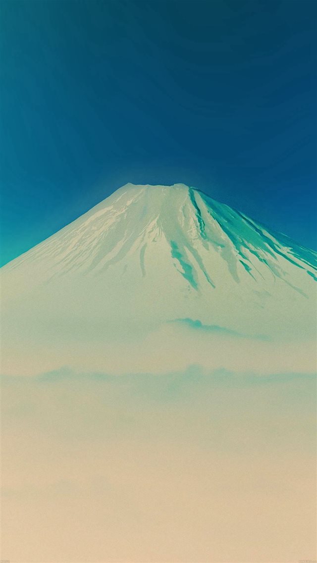 Fuji Blue Mountain Alone iPhone 8 wallpaper 