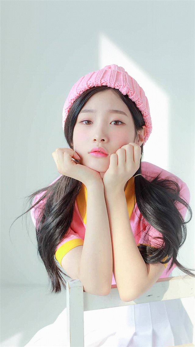 Ioi Chaeyeon Girl Pink White Asian iPhone 8 wallpaper 
