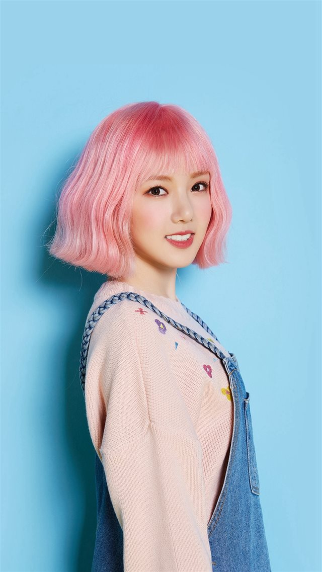 Pink Hair Asian Kpop Girl iPhone 8 wallpaper 