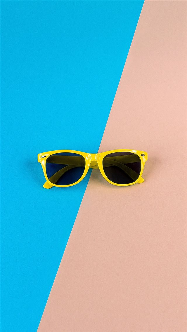 Minimal Glasses Pink Blue Yellow iPhone 8 wallpaper 