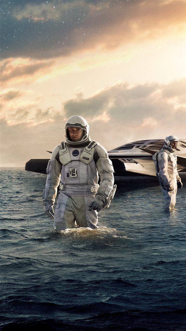Interstellar Sea Film Space Art iPhone 8 wallpaper 