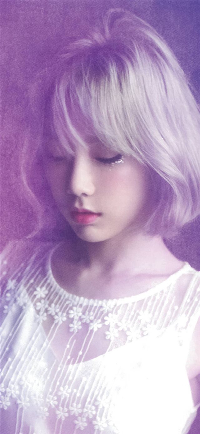 Taeyeon Kpop Girl Asian Purple iPhone X wallpaper 