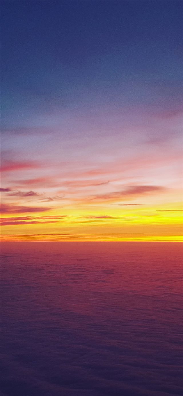 Sea Ocean Skyline Sunset Sky Nature iPhone X wallpaper 