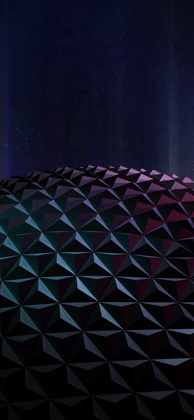 Polygon Planet Dark Digital Art Pattern iPhone X wallpaper 