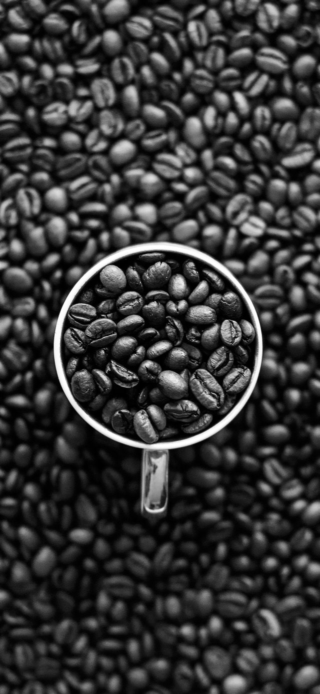Coffee Bokeh Pattern Bw Dark iPhone 11 wallpaper 