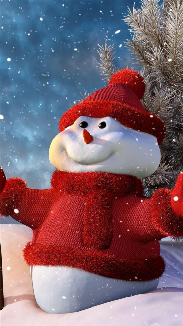 Christmas snowman iPhone 8 wallpaper 