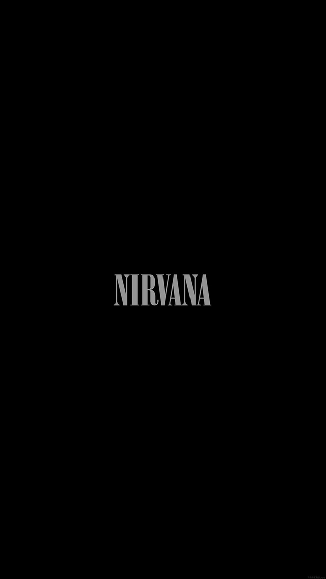 Nirvana dark logo iPhone 8 wallpaper 