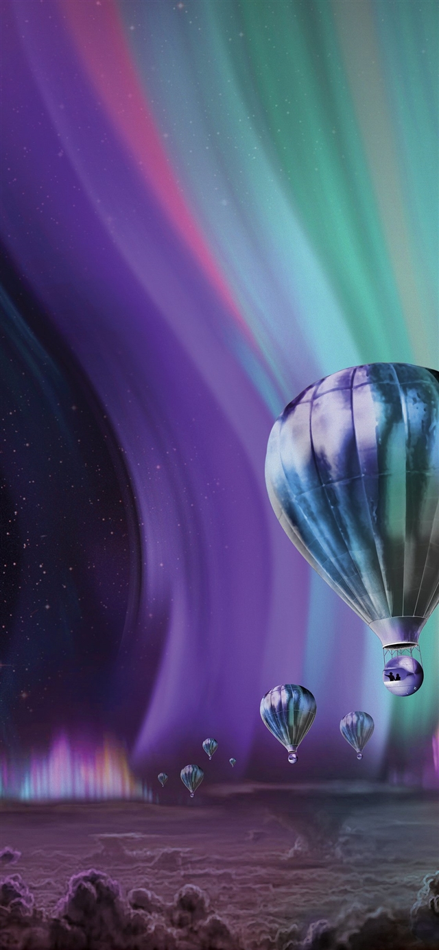 Jupiter aurora space sky art iPhone X wallpaper 