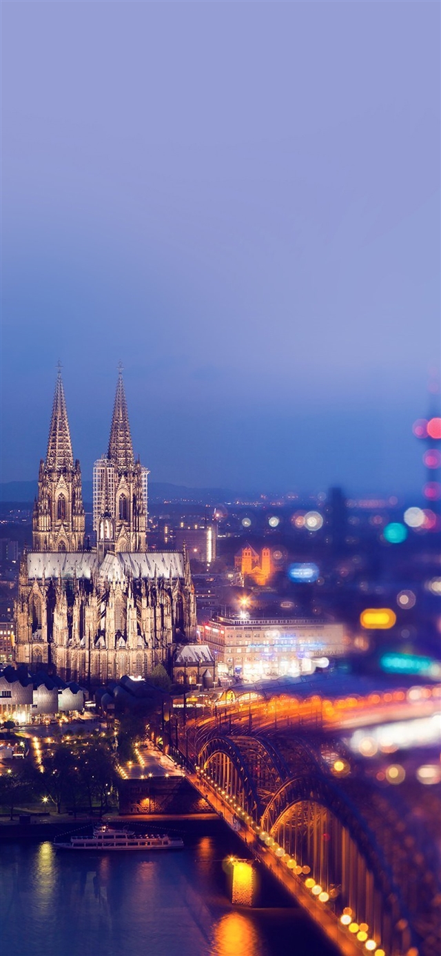 Cologne cathedral hohenzollern bridge iPhone X wallpaper 