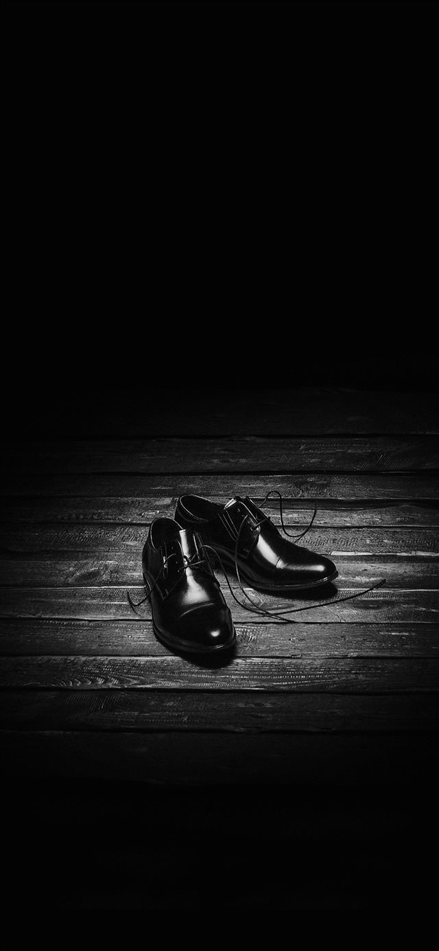 Dark Shoe Minimal Bw iPhone X wallpaper 