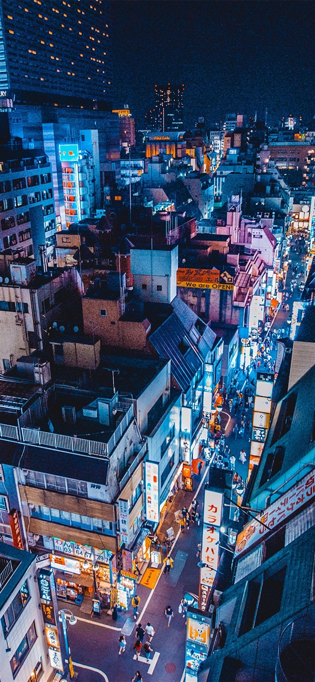 City night iPhone X wallpaper 