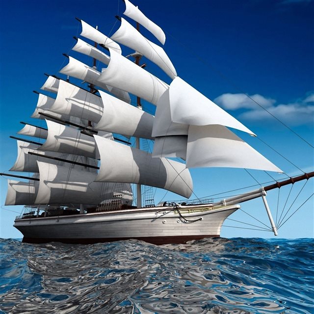 Ship sea swim sail iPad Pro wallpaper 