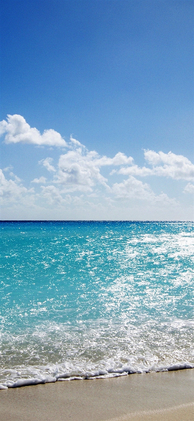 Sea water ocean sky sunny iPhone X wallpaper 
