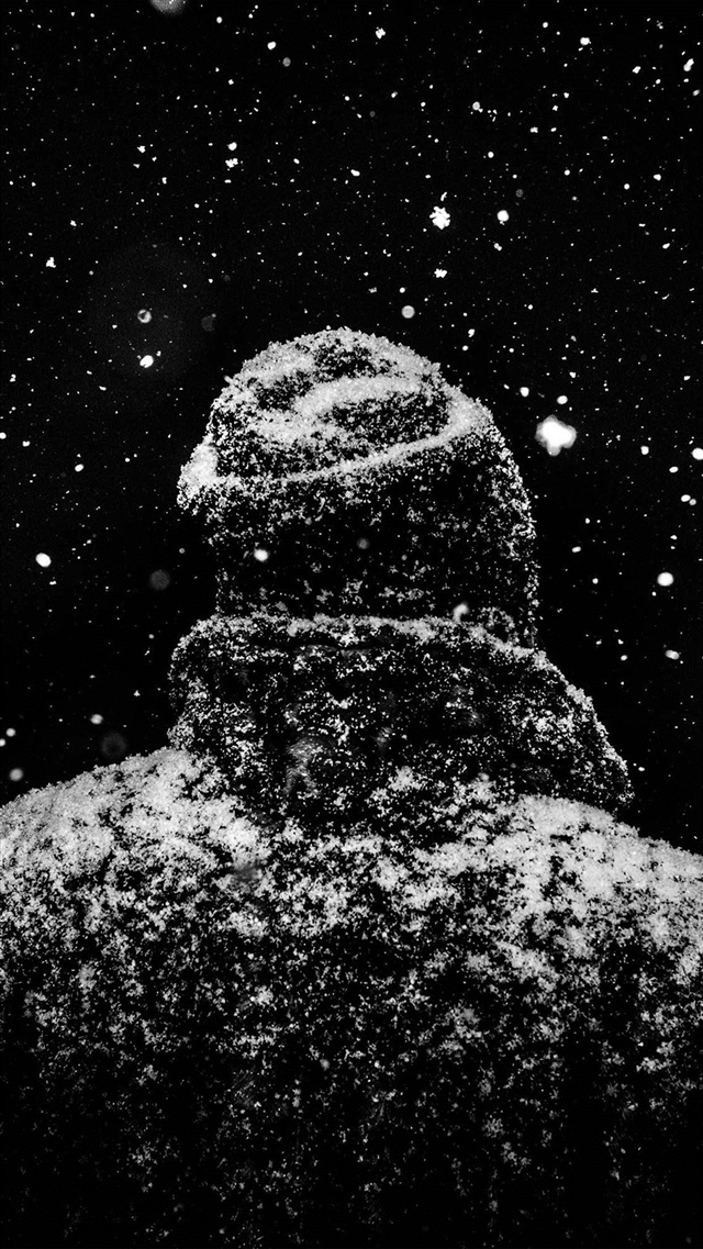 Snow winter dark man iPhone 8 wallpaper 