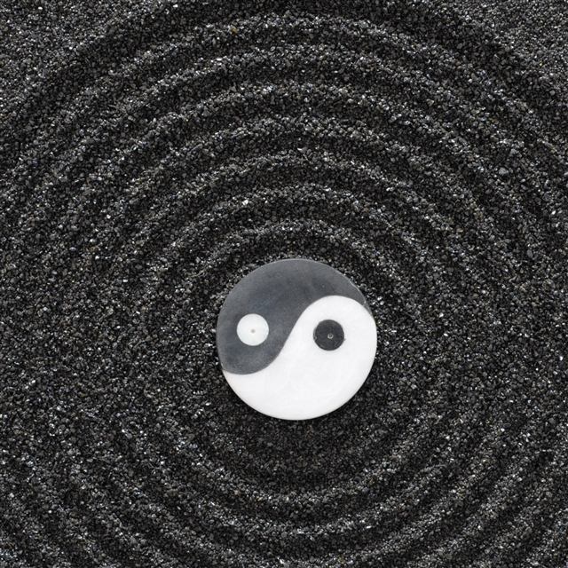 Yin yang stones earth symbol harmony iPad Pro wallpaper 