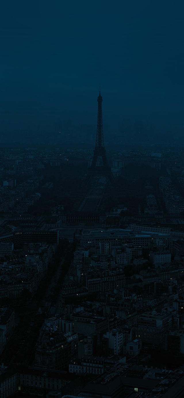 Paris dark blue city iPhone X wallpaper 