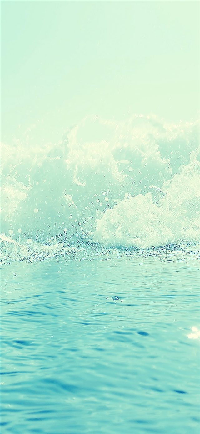 Wave sea blue iPhone X wallpaper 