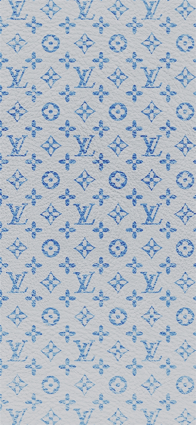 Louis Vuitton blue pattern art iPhone X wallpaper 