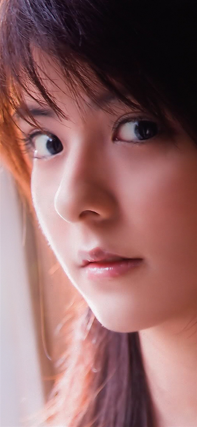 Mina fujii cute girl face iPhone X wallpaper 