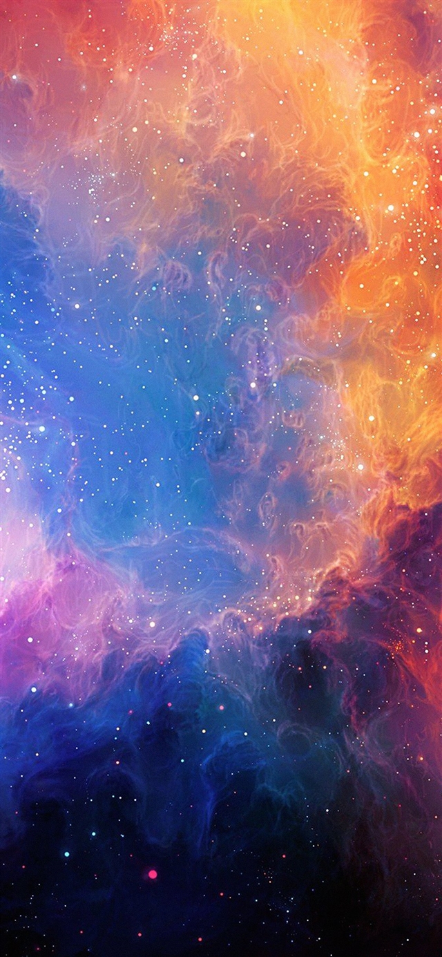 Space art rainbow iPhone X wallpaper 