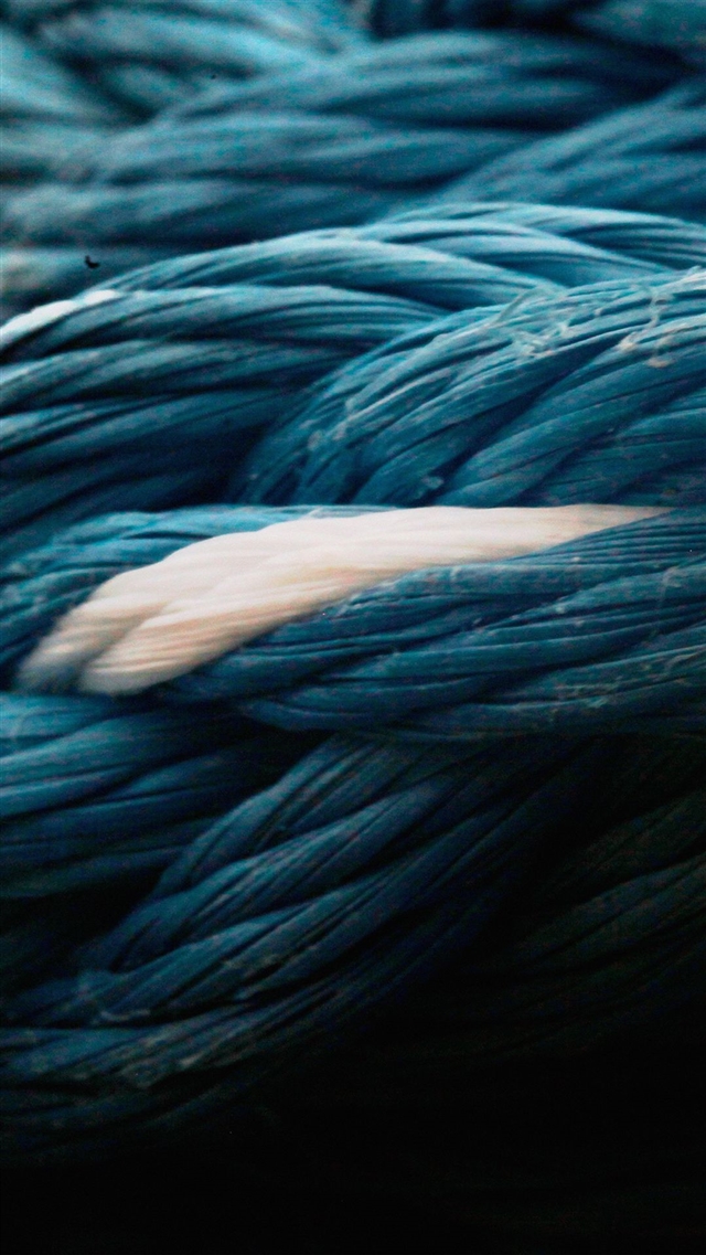 Rope blue knot texture iPhone 8 wallpaper 