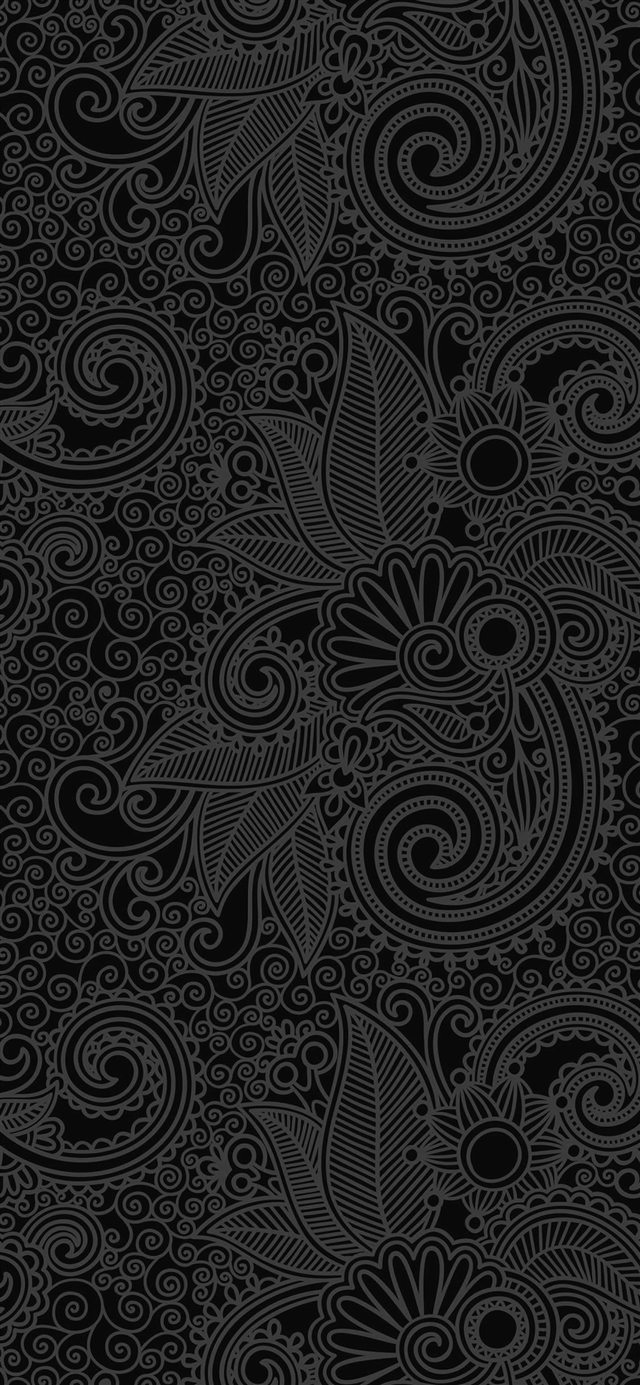 Design flower line dark pattern iPhone X wallpaper 