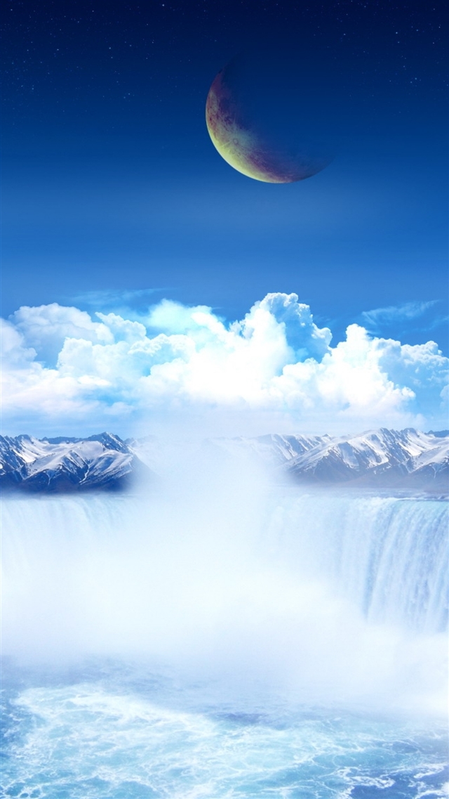 Planet heavens clouds light porous iPhone 8 wallpaper 