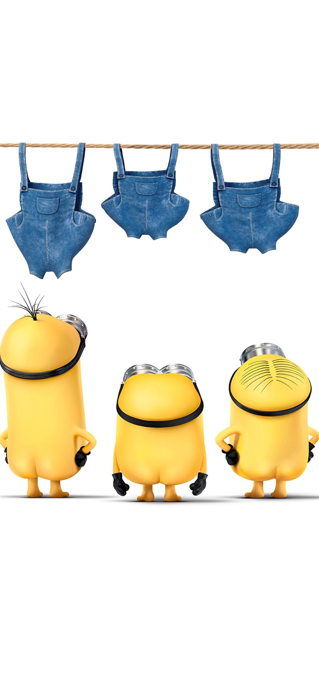 Minions despicable nude me cute yellow art illustration iPhone X wallpaper 