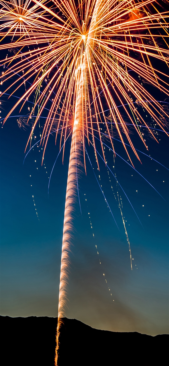 Fireworks sky iPhone X wallpaper 