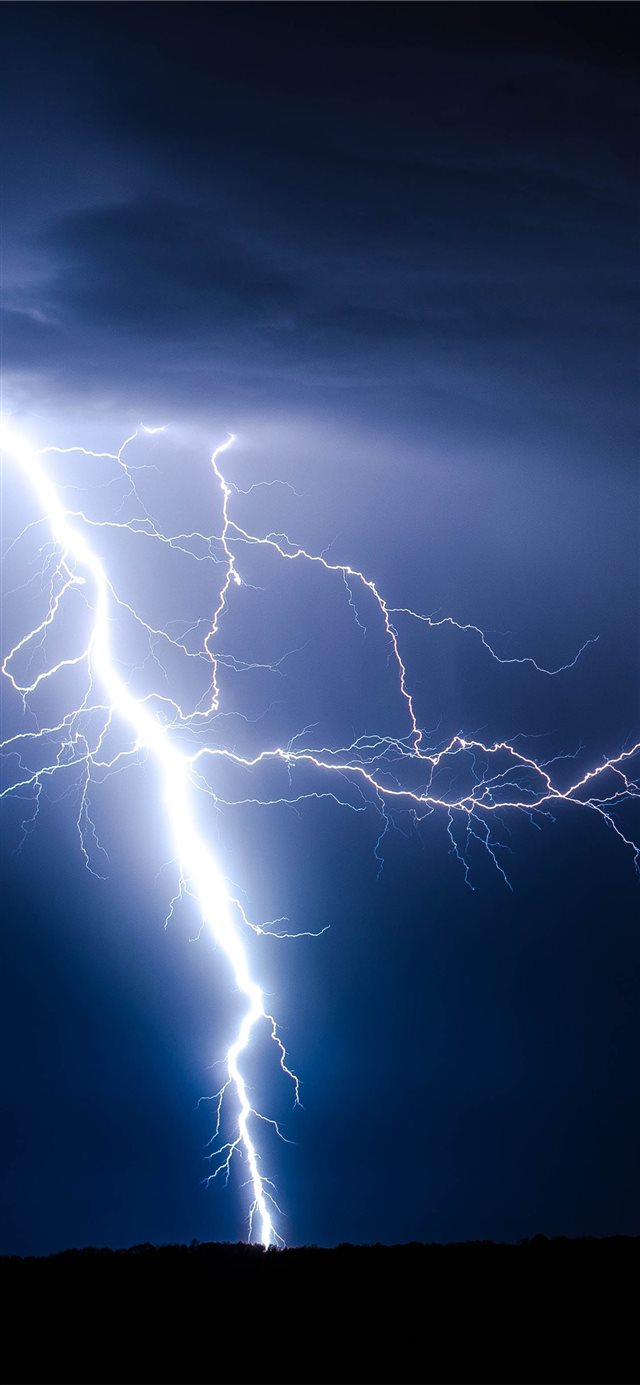 Lightning Ground Storm iPhone X wallpaper 