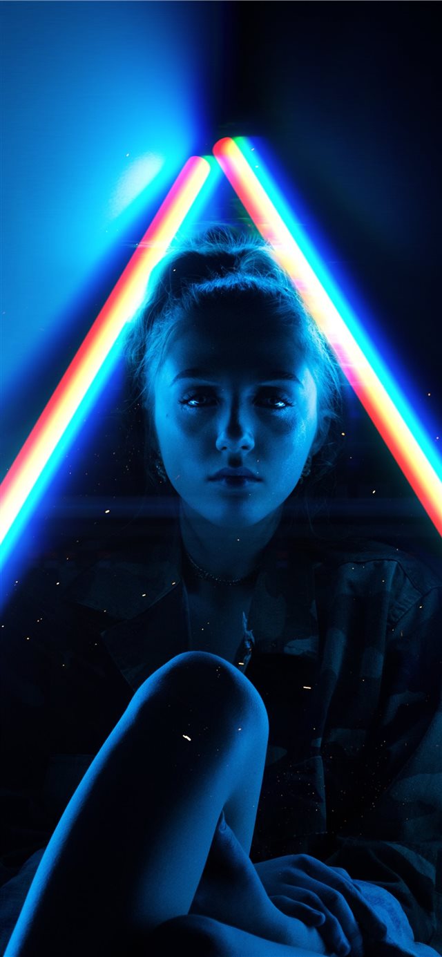 Neon Beauty iPhone X wallpaper 