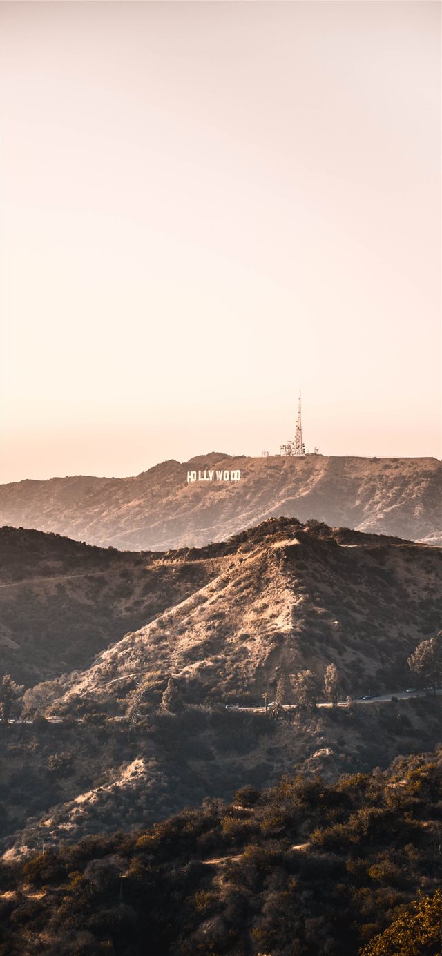 Hollywood Hills iPhone X wallpaper 