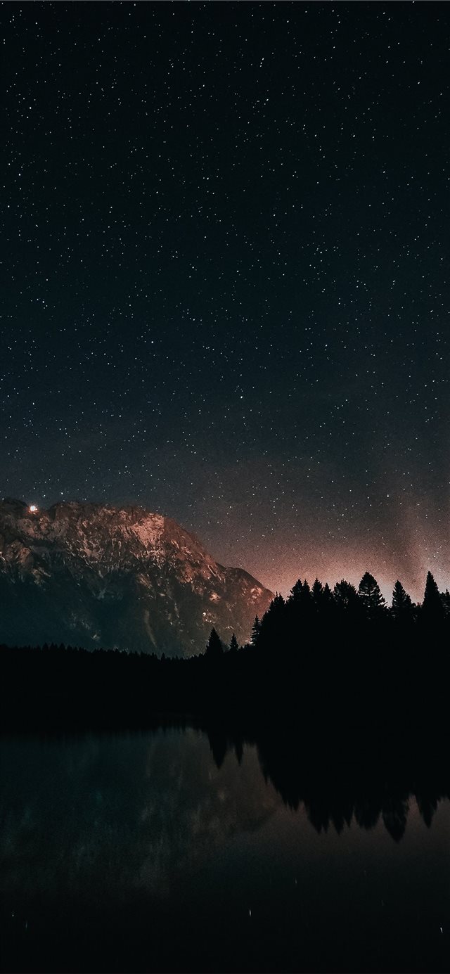 Starry nightlights iPhone X wallpaper 